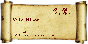Vild Ninon névjegykártya
